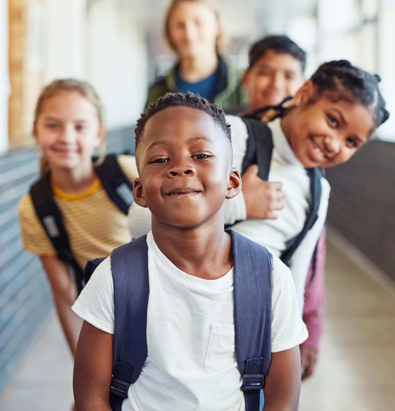 Group of children at school